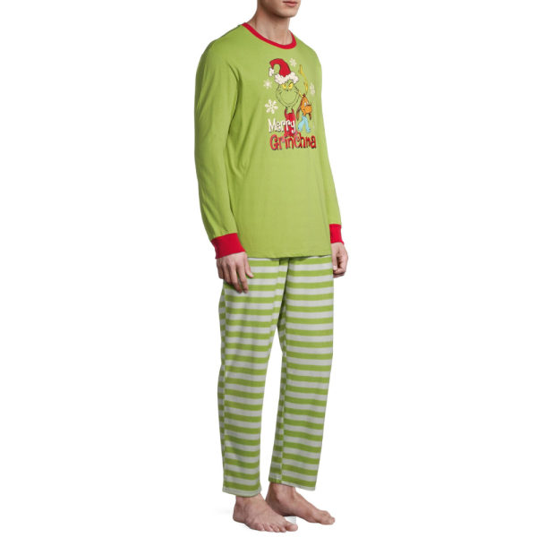 Julefamiliens matchende Grinch pyjamas antrekk klær Dad S