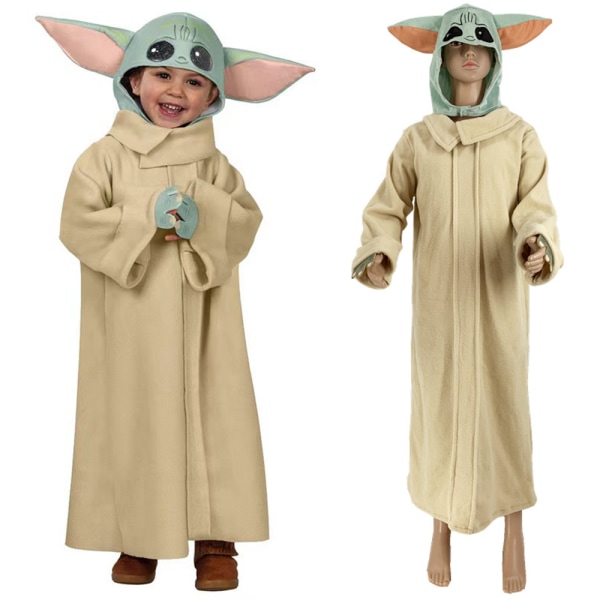 Barn Star Wars Mandalorian Baby Yoda Cosplay kostym Halloween W L