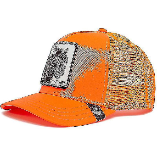 Aikuisten Black Panther Mesh Cap Kesä Baseball Cap Trucker Cap Orange Leopard