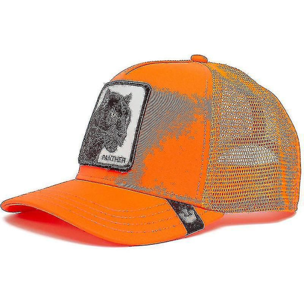 Voksen Black Panther Mesh Cap Sommer Baseball Cap Trucker Cap Orange Leopard