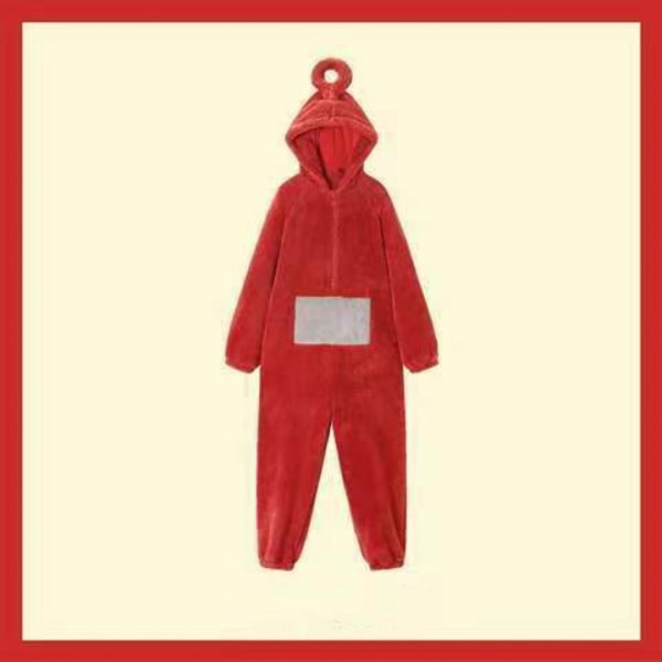 Teletubbies Pyjamas Voksne barn gutter jenter søte jenter tegneserie hjemmekjole vinter fortykning varm Red S 150-157cm