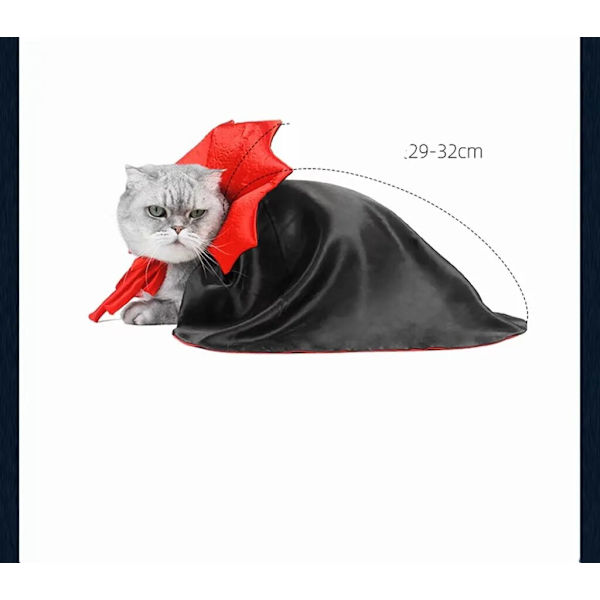 Pet Halloween kostume Sød Cosplay Cape Vampire Cat Dog Cape W black+red One size