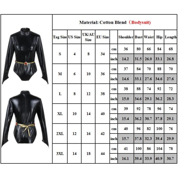 Kvinnor Lila mantel Svart Bodysuit Full Set Anime Cosplay Kostym V 3XL