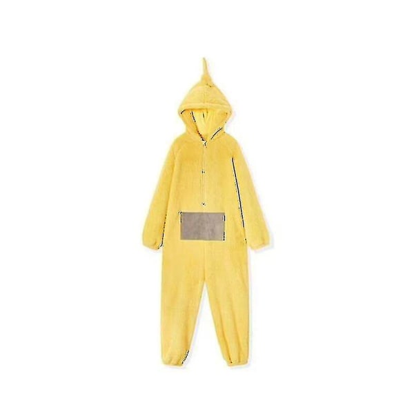 Anime Teletubbies kostym Vuxen jul Pyjamas Sovkläder Jumpsuit.v8 V Yellow L