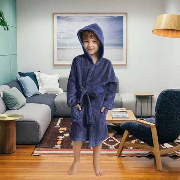 Pojkar, flickor, badrockar, badrockar för toddler , plysch för barn, mjuk korallfleece med huva, pyjamas, nattkläder för barn