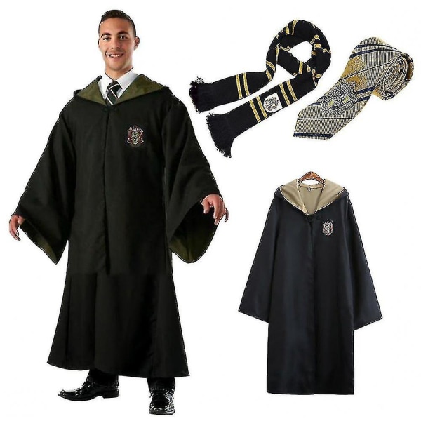 Harry Potter Aikuisten Velho Fancy Dress Kappadräkt 3kpl yellow L