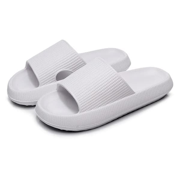 Kvinder Tykke Platform Cloud Slippers - white 36-37(240mm)