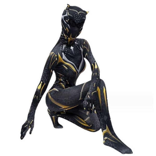 Kvinnors Black Panther Bodysuit Halloween Cos Kostym 140CM