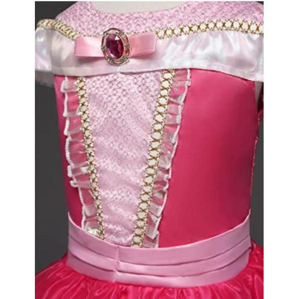 Prinsessklänning Rosa V pink 140
