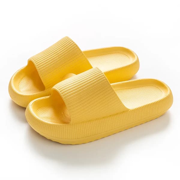 Kvinder Tykke Platform Cloud Slippers - yellow 40-41(260mm)