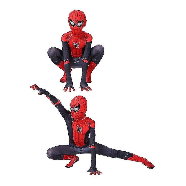 Den fantastiske Spider-man Jumpsuit Spiderman Cosplay Kostume Halloween Voksen / Barn-c 110cm