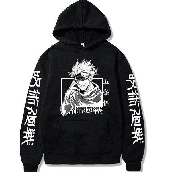 Voksne Jujutsu Kaisen Anime Hoodie Gojo Satoru Print Luvtrøjer Toppar Pullover Sweatshirt Gave 4XL