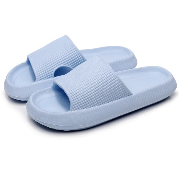 Naisten paksut pilvipohjaiset tohvelit - light blue 44-45(280mm)