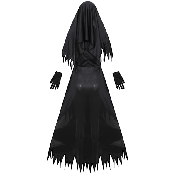 Halloween Zombie Nunna Kostym Vuxen askerad Vampyr Evil Party Uniform Cosplay Skräck Nunna V M