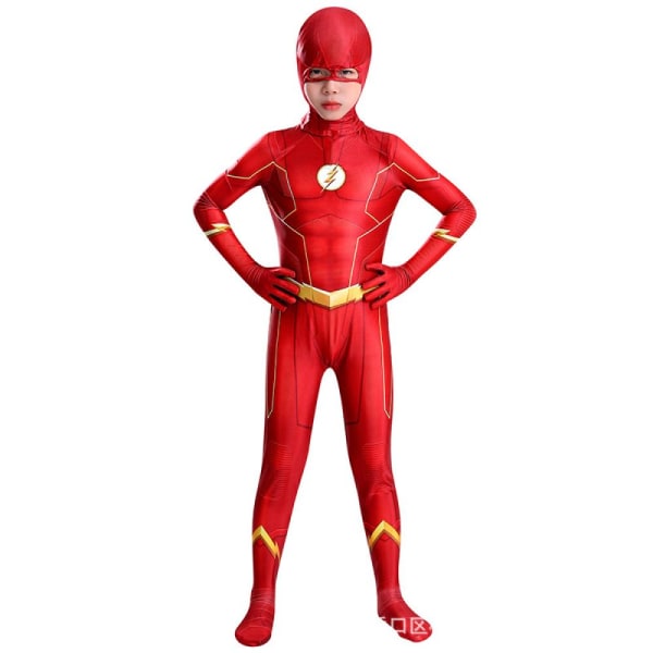 Flash cos tøj film og tv-karakterer stram jumpsuit cosplay tøj scenetøj, Halloween, fest cm 130