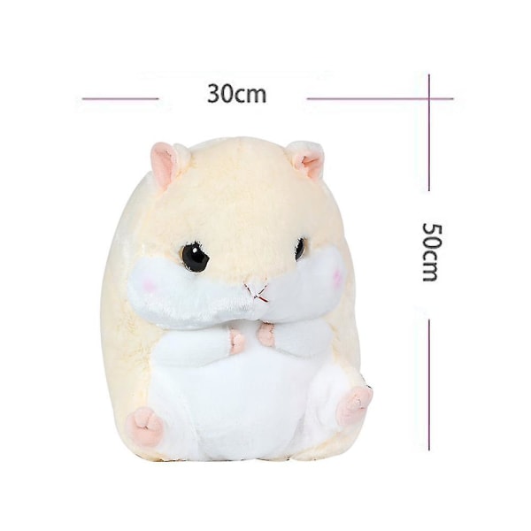 Sødt plys hamster bamse legetøj med filt beige Hamster Only