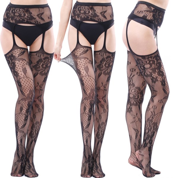 5-pak netstrømper med høj talje Tights lår høj V combination 3