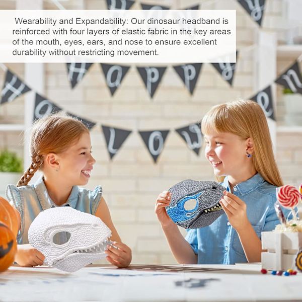 BestAlice Dino Mask Moving Jaw, Dinosaur Mask Huvudbonader, Jurassic Movable Dinosaur Head Toys Velociraptor Mask Halloween Green 23 x 15 x 13 cm/9 x 5 x 6 inch