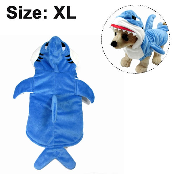 Hvalp Hund Kat Haj Kostumer, sjove kæledyr Halloween jul XL