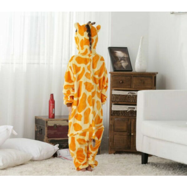 Eläinpyjama Kigurumi Yöasu Kostyymit Aikuisten Jumpsuit Asusteet - #2 Giraffe kids M(6-7Y)