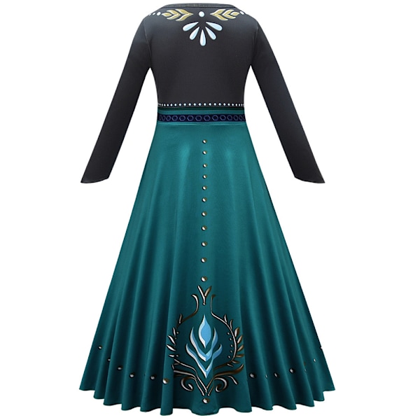 Prinsesse Anna kjole - Barnekostyme - jentekjole - Prins green 110cm