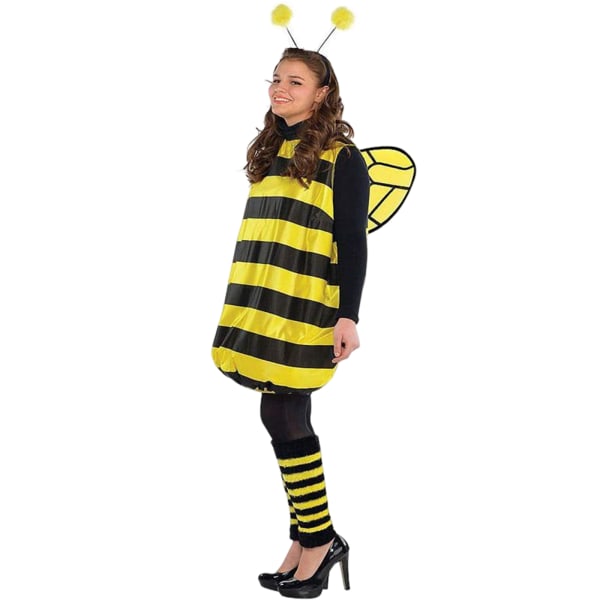 Bee Cosplay-dräkt med Wings Bee-kostymtillbehör W XL