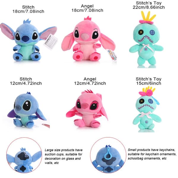 Lilo & Stitch kosebamse Myk bomullsdukke 18CM STITCH