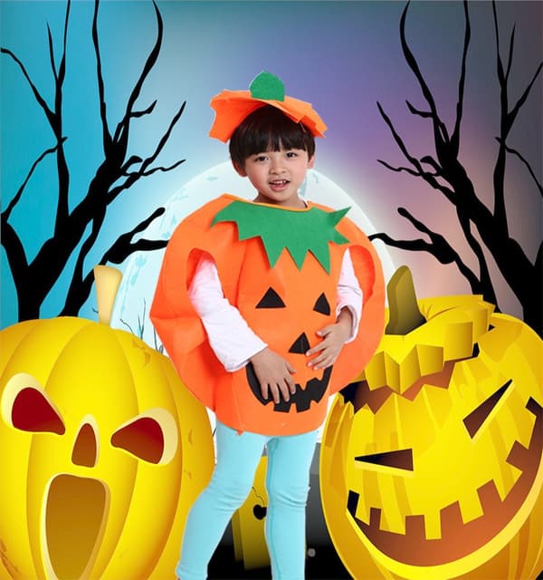 Pumpa Halloween kostym fÃ¶rÃ¤lder barn kostym bild V Parent-child 1 set