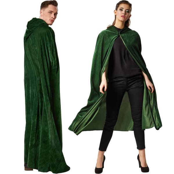 tectake Sammetscape med huva - 116 cm green
