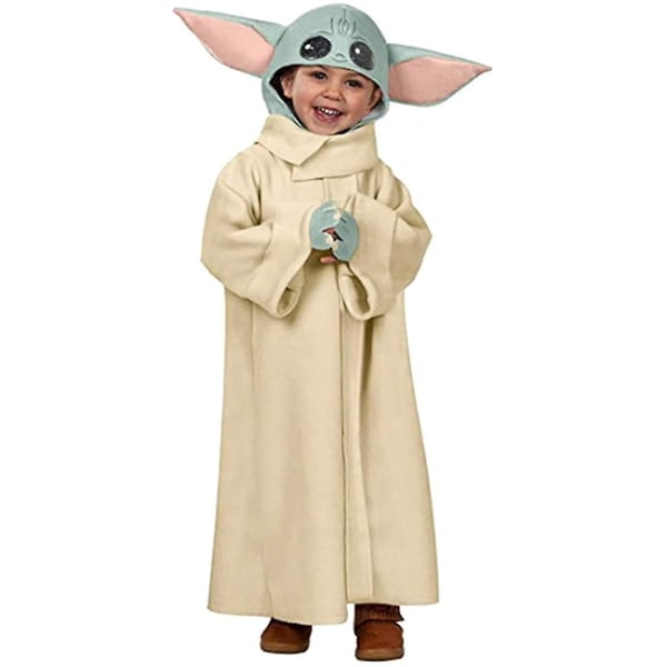 Julekostume til baby Yoda, mandalorian The Child kappe frakke hat, cosplay kostume til børn V M