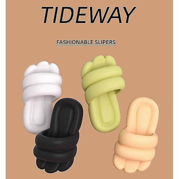 Nyhed Big Foot Slides Anti-halk nudletofflor Tyk sål Blød Beach Slides Brusersko Green EUR 36-37