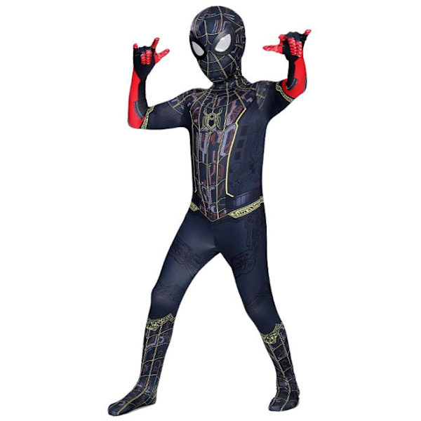 Børn Drenge Spiderman Fancy Dress Fest Jumpsuit Cosplay Kostume Black camouflage 120cm