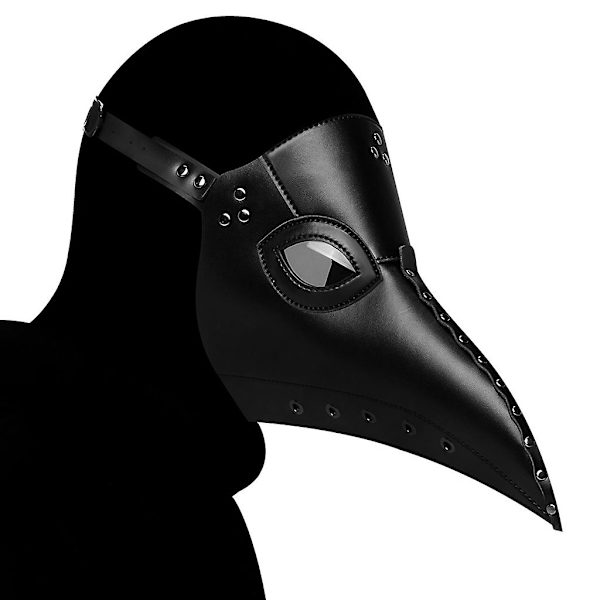 PU Nahkainen Ruttolääkäri Naamio Halloween Steampunk Lintu Naamio Pitkä Nenä Puku Rekvisiitta Cosplay Naamiaiset
