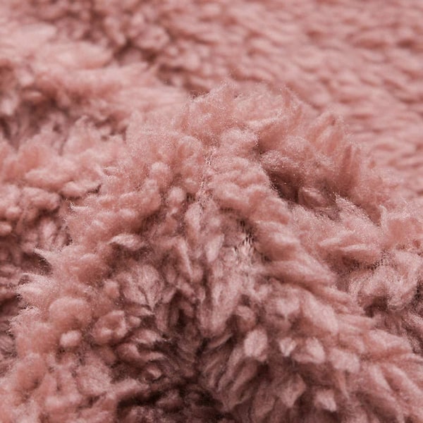 Kvinnor Oversize Hooded Coat Vinter Fleece Hoodie Plysch Tjock Jacka Varma ytterkläder V Pink S