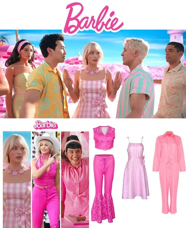 Barbie - Asu - Mekko - Cosplay Halloween - V Pink M
