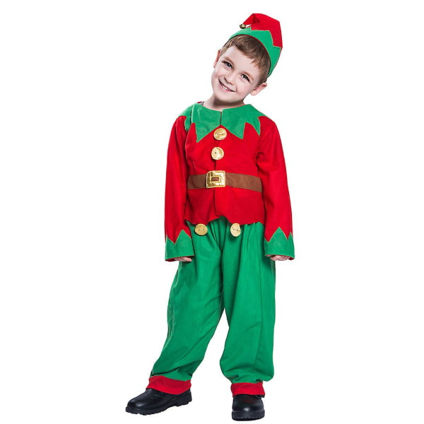 Jultomtdräkt Förälder Barnfest Outfit Holiday Cosplay Fancy Dress Familjekläder Boys S