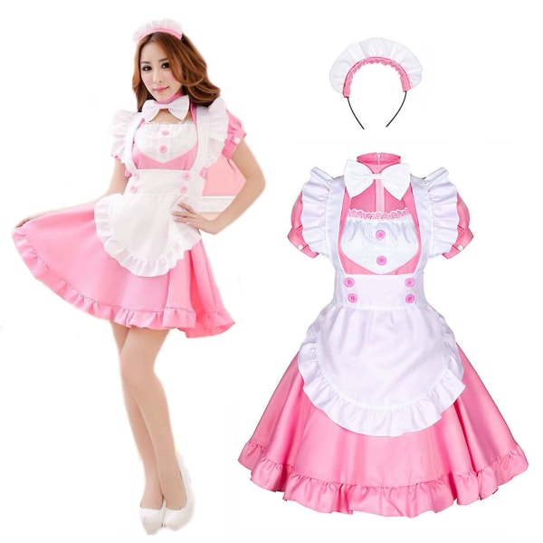 Maid Dress Cosplay Set Plus Size Sexet Anime Lolita Maid Dress Kostume til Halloween Karneval Fancy Dress V M