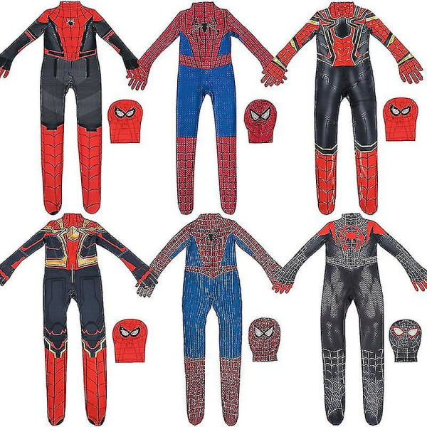Spider-man Body Suit Myers Cos Suit Expeditionsanimation Cosplay kostume til børn Z Style 7 160
