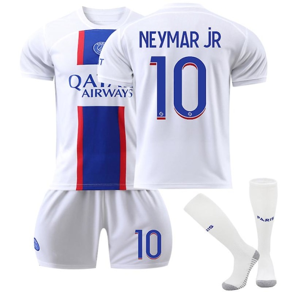 Paris bortatröja 22-23 New Season Paris fotbollströja T-shirt W Neymar Jr 10 Kids 28(150-160CM)