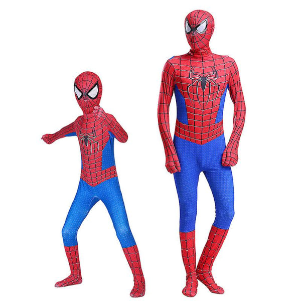 Spiderman Cosplay Superhjältedräkt Barn Vuxen Bodysuit CNMR Yz The Amazing Spiderman 160 Adults (150-160cm)