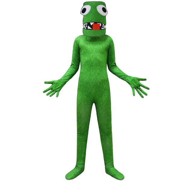 Roblox 2023 Rainbow Friends Green Monster Festival Party Cosplay Modeling Jumpsuit 1942 V 120cm