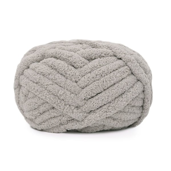226g/Bold Hæklet Garn Kugle LYSEGRÅ V Light grey