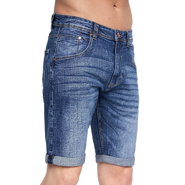 Duck and Cover Herr Musstone Denim Shorts Mid Wash 30R