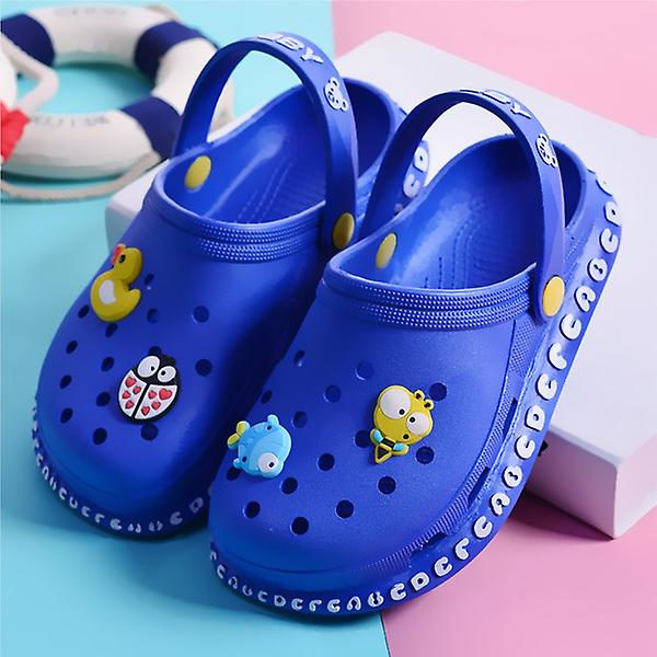 Barnetofflor for gutter og jenter - Tegneseriesko - Sommer Flip Flops - Baby innetøfler - Strandsko for barn skyblue 16(12years)