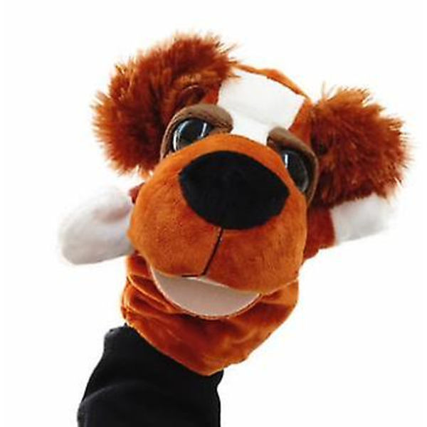 Eläin käsi sormi tarina nukke Kawaii pehmolelu pedagoginen vauva leijona elefantti kani apina kirahvi pehmeät lelut täytetty nukke V Dog 2