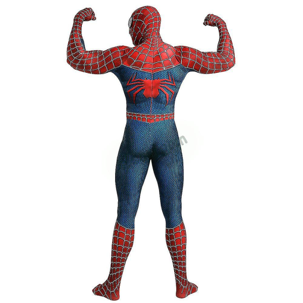 Spiderman Tobey Maguire Puku Punainen Cosplay Supersankari Hyppypuku mesh mask 110
