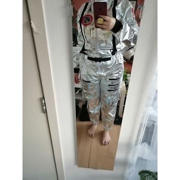 Astronaut kostym rymddräkt rompers för vuxna kvinnor män Halloween Carnival Party Cosplay V Men XL