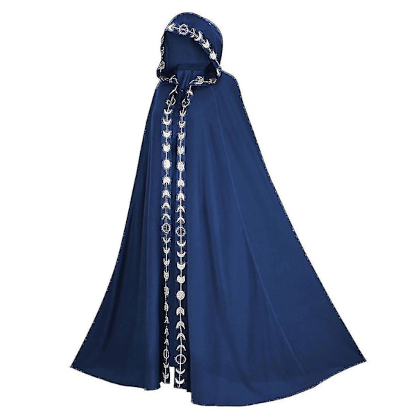 Huppuviitta keskiaikainen renessanssi 5-värinen viitta Halloween Cosplay-asut Elokuva ja televisio Cos-asut Jb5-2-G Blue 4XL-5XL