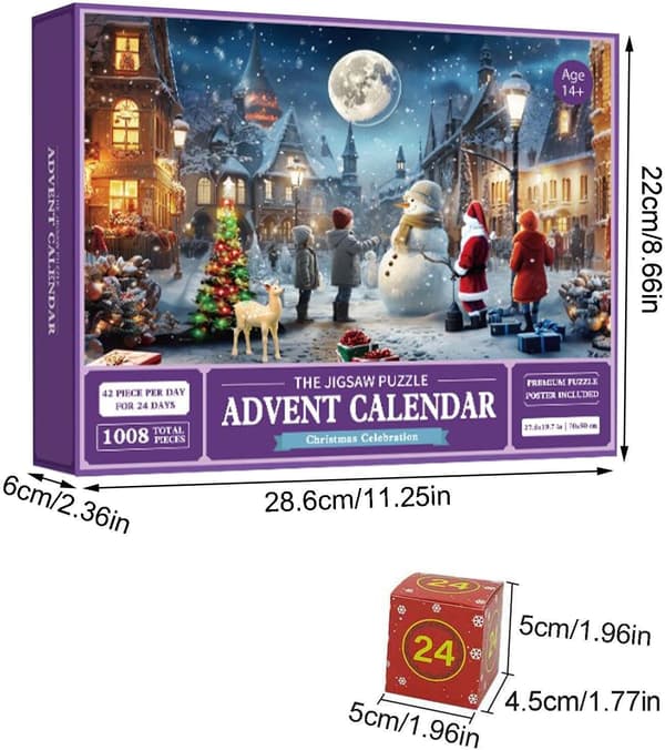 Julpussel, 1008 st julkalender, pussel, 24 dagars jullovspussel A Ty