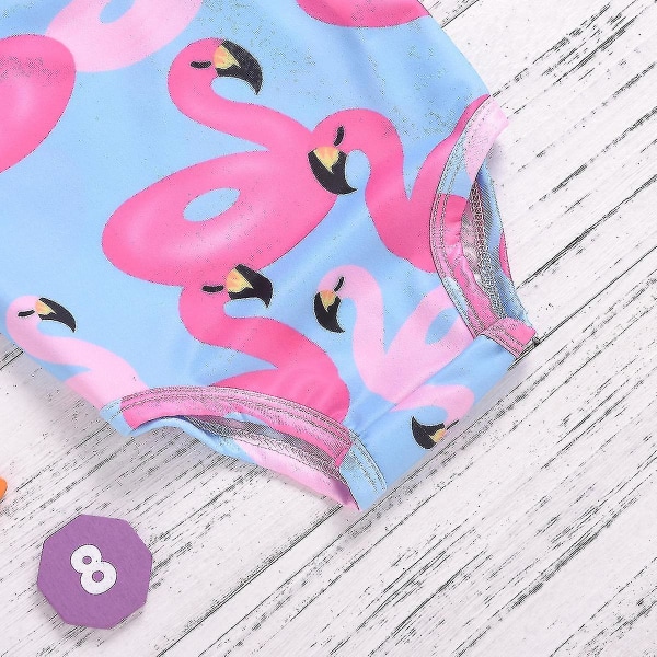 Barns baddräkt Triangel Suspender Romper Summer Flamingo Print W 110